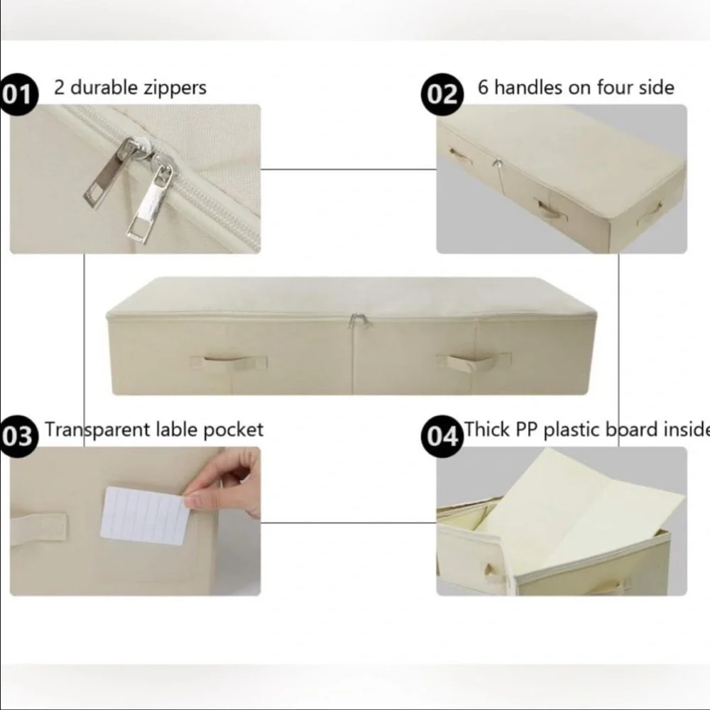 iwii Create Pro Large Underbed Storage Box 39.4*16.9*7